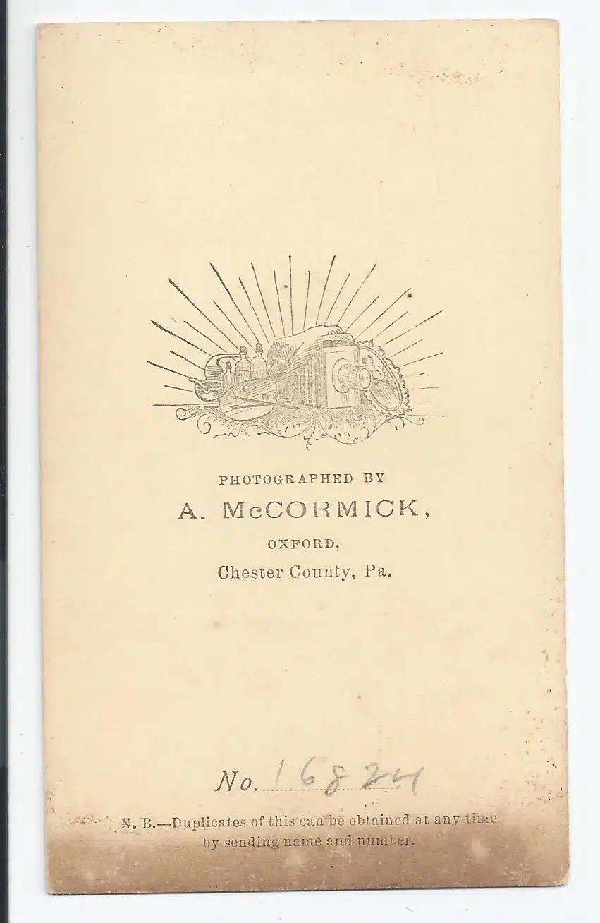 Mccormick Cdv Couple1870 Photo45verso