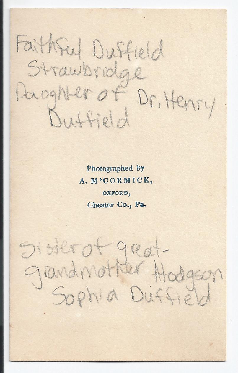 Mccormick Cdv Faithfulduffieldstrawbridge Photo59verso