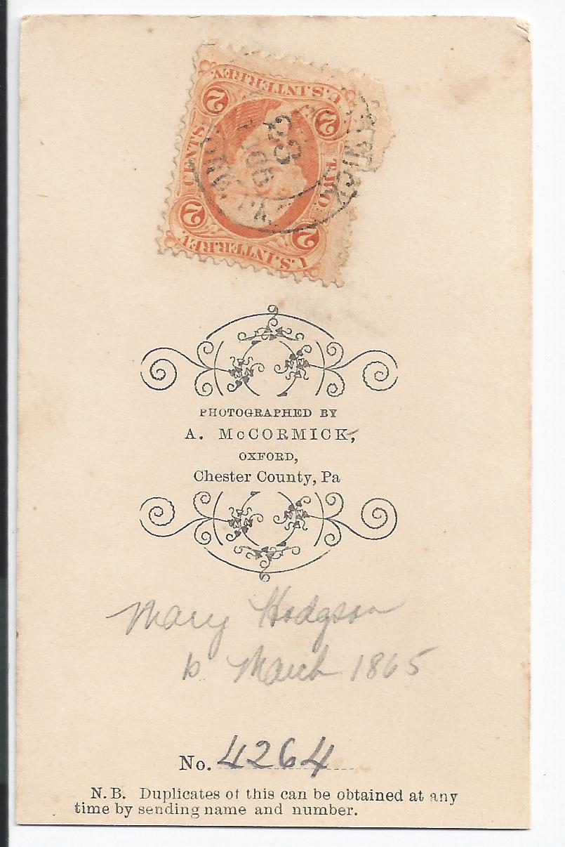 Mccormick Cdv Mary Hodgson Photo61verso