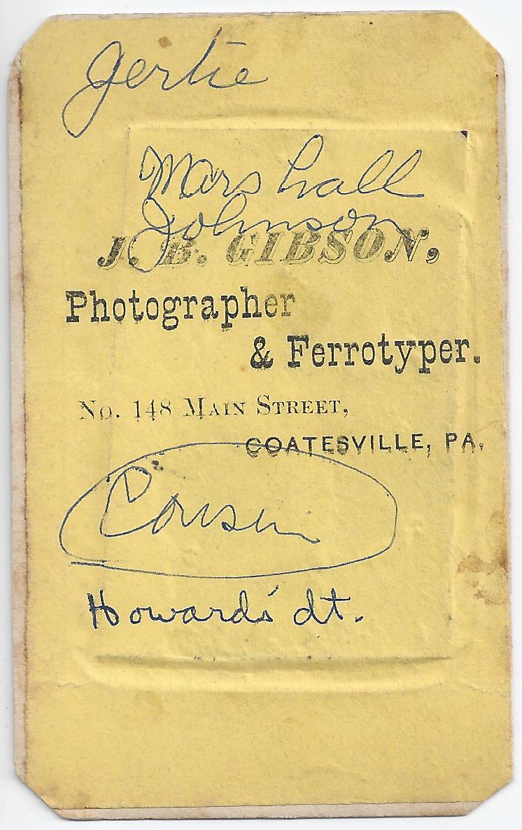 Gibson Tintype Gertiemarshalljohnson Photo73verso