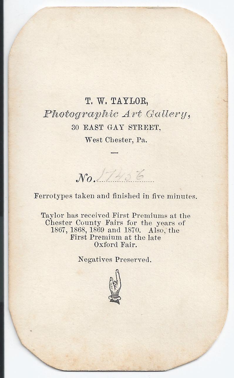 Taylor Cdv1870s Youngwoman Photo81verso