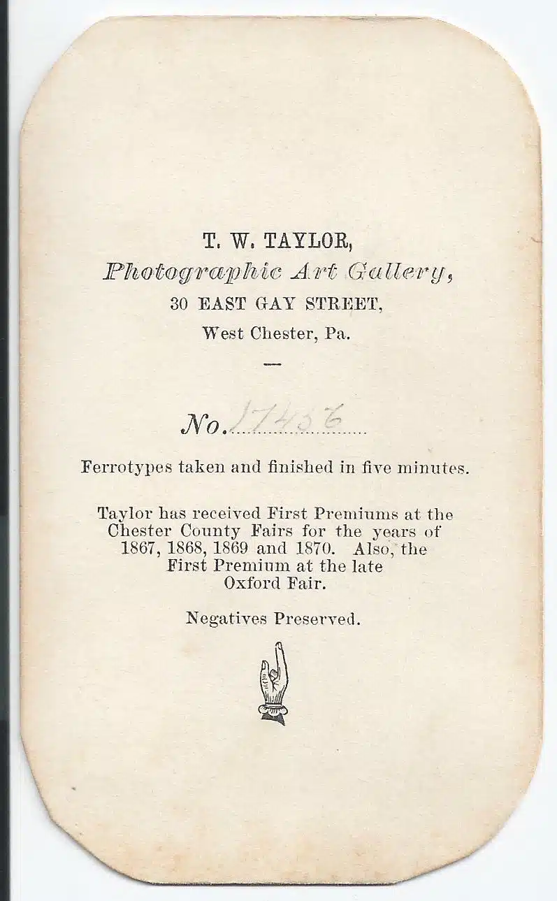 Taylor Cdv1870s Youngwoman Photo81verso