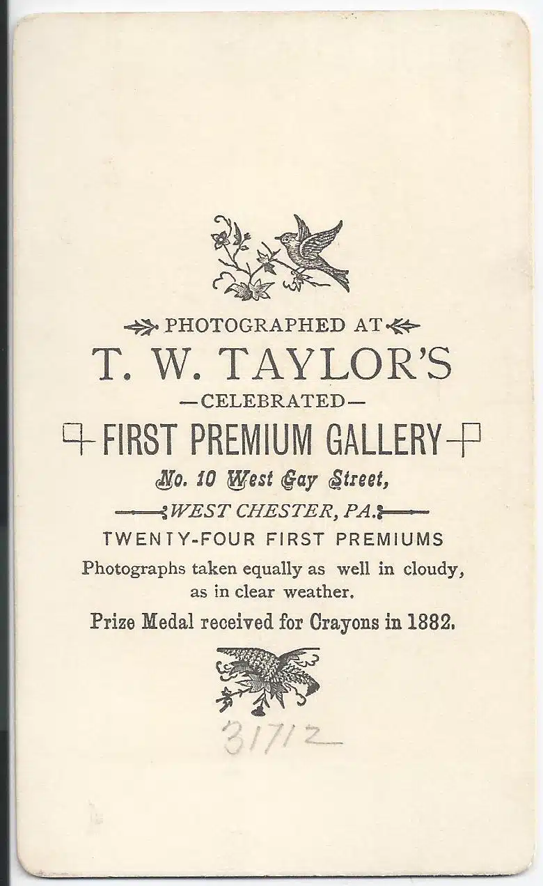 Taylor Cdv1880s Quakerwoman Photo77verso